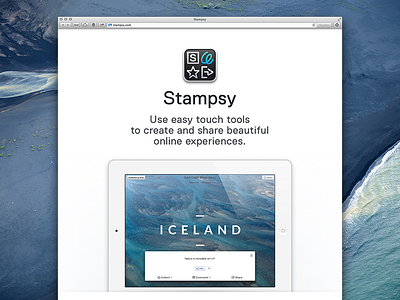 New Stampsy.com app ios ipad landing stampsy