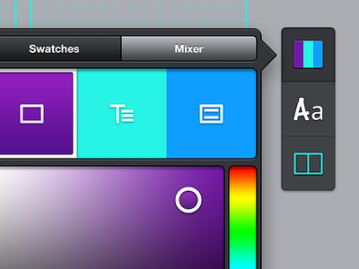 Palettes color font grid layout palette picker popover