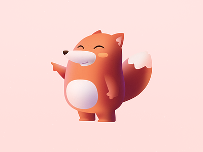 Mascot chubby fox mascot