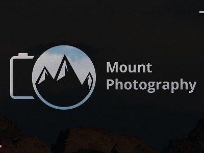 Mount Photography branding design flat icon illustration logo
