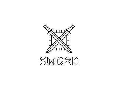 Sword CPU branding design flat icon illustration logo type