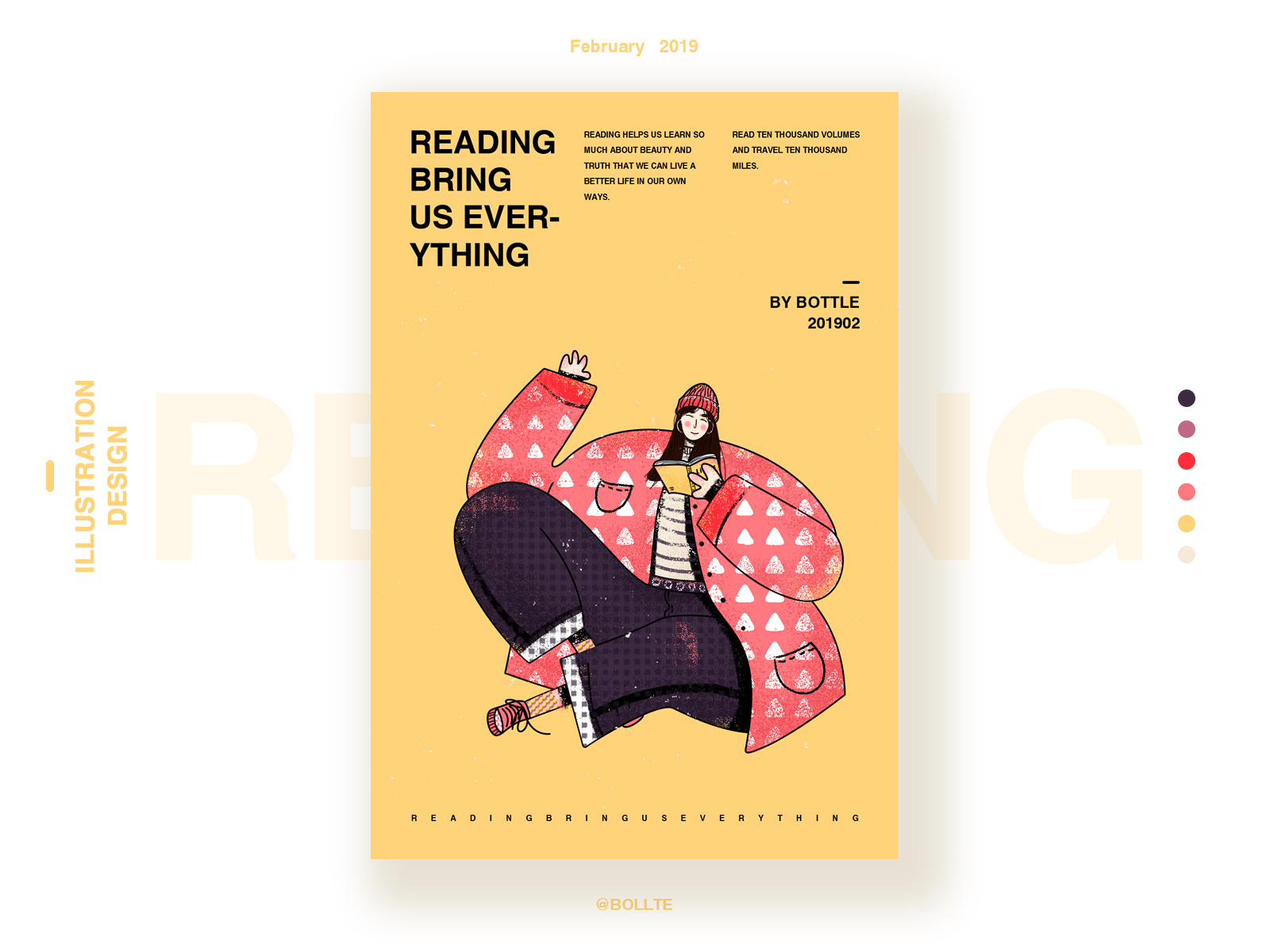 Reading Bring Us Everything illustration design