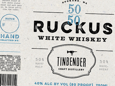 Tinbender Whiskey Label branding label typography whiskey