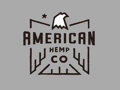 American Hemp Co american design eagle eagle logo hemp logo