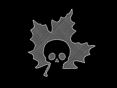 Murtopia Maple branding logo maple leaf maple syrup skull