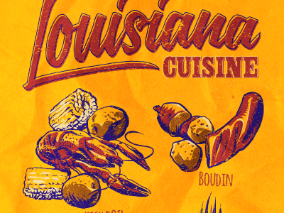 Louisiana Cuisine T-shirt boudin corn crawfish la louisiana potatoes screenprint t shirt