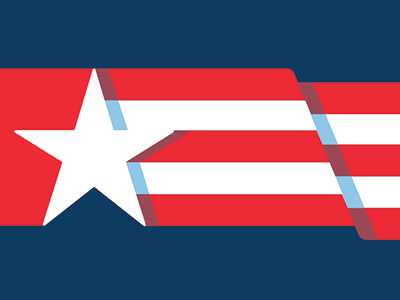 Political Campaign Logo Illustration campaign flag flat design patriotic political star usa