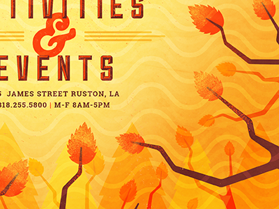 Fall Brochure autumn brochure fall illustration leaves orange trees