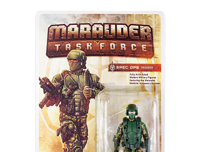 Marauder Task Force Packaging and Illustration illustration marauder task force military mtf toy