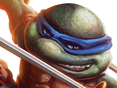 Leonardo Leads! digital painting illustration photoshop teenage mutant ninja turtles tmnt
