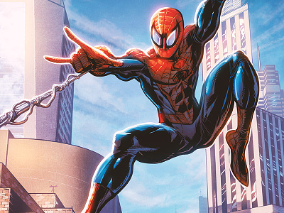 Spider-Man comic book art illustration manga studio marvel comics photoshop spider-man thwip