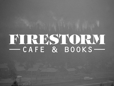 FireStorm coffee itc lettering logo tiffany