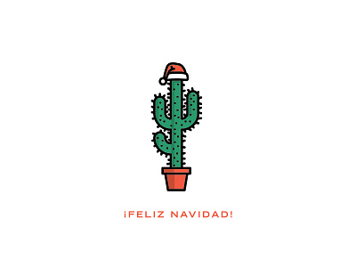 Feliz Navidad cactus santa