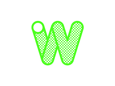 W green halftone tubey w