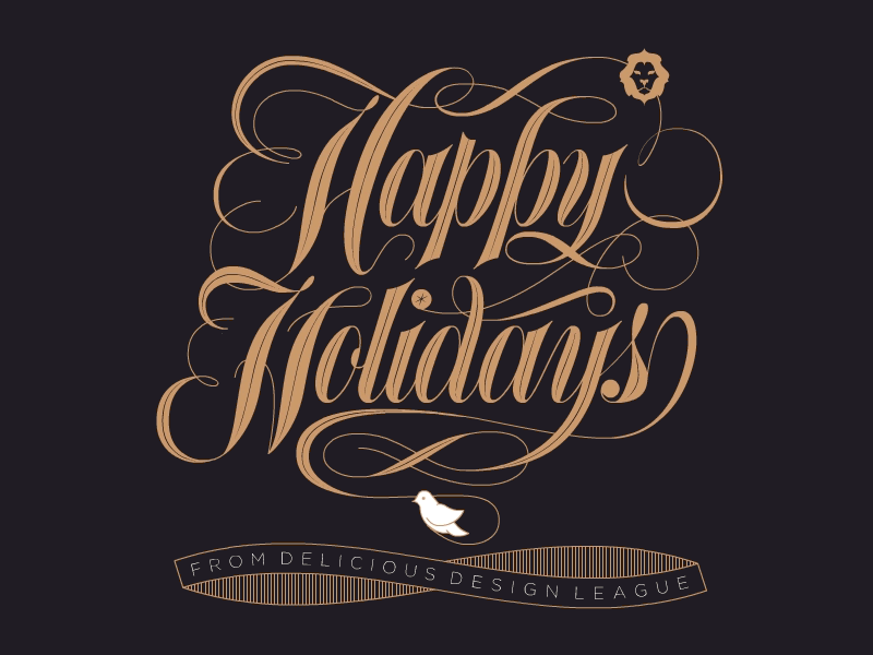 Happy Holidays! delicious design dove happy holidays league snow spencerian