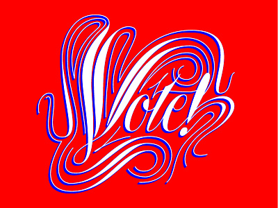 Vote! lettering spencerian tom carnase vote
