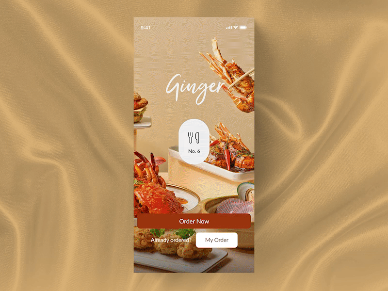 Ginger buffet dine dine in dining fine dining food ginger menu mobile order restaurant singapore ui ux