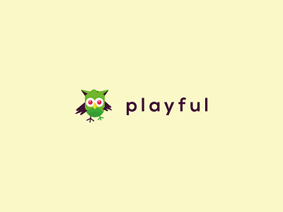 Playful Logo andrea brand color green illustrator logo owl playful vaduva