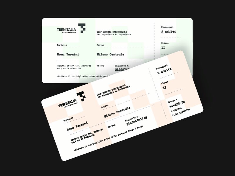 Tickets Trenitalia tickets identity brand project concept italy vaduva railways trenitalia