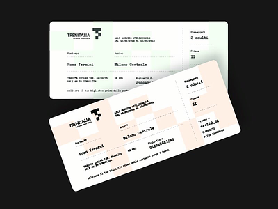 Tickets Trenitalia brand concept identity italy project railways tickets trenitalia vaduva