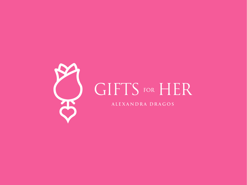 Gifts for Her logo dragos alexandra design vaduva andrea love flowers identity brand logo