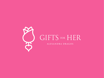 Gifts for Her logo alexandra andrea brand design dragos flowers identity logo love vaduva