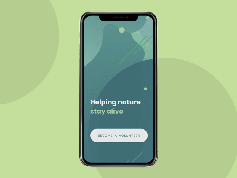'Save the forest' volunteering app animation app dailyui design forest nature sign up ui volunteer