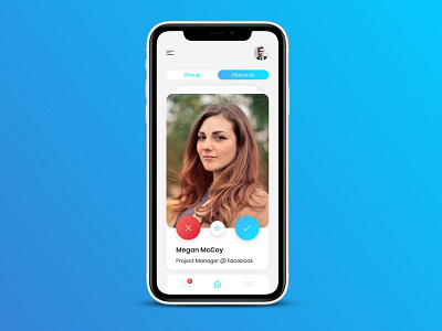 Tinder Concept business card design gradient icons minimalistic swipe tinder whitespace