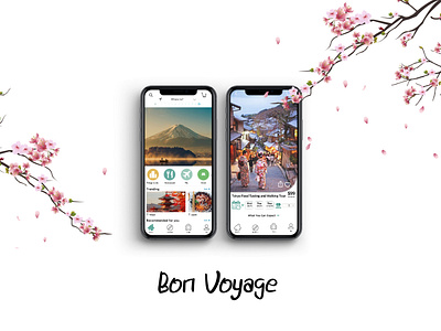 Bon Voyage app design ui ux