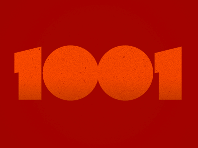 1001 Stories 80s colors logo