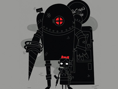 Dribbble Bioshock big daddy bioshock itscolortime nick stokes nick stokes design video games