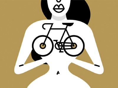 Naked Bike Ride bike girl itscolortime nick stokes nick stokes design portland portland naked bike ride