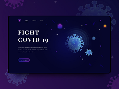 Covid-19 Web Design Exploration corona coronavirus covid19 design illustration landing page ui ux virus webdesign website design