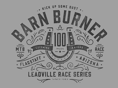 Barn Burner Badge badge bike logo lucky western