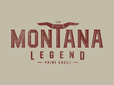 Montana Legend Logo Concept bull logo rustic western
