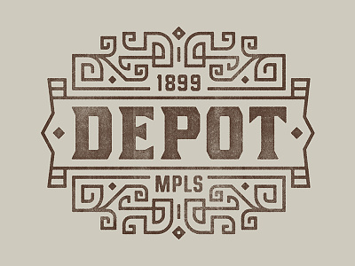 Depot Logo Minneapolis badge depot diamonds filigree logo