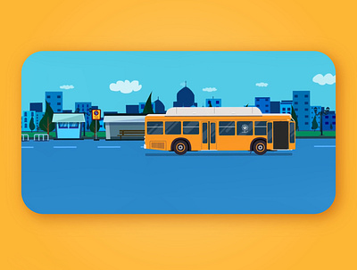 bus station design graphic design illustration vector