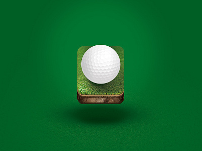 Golf icon app button design green icon idea mobile sports