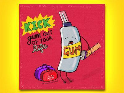 GUM art character comic cute design doodle doodle a day doodleart funny gum illustration indian kick life photoshop procreate procreate app