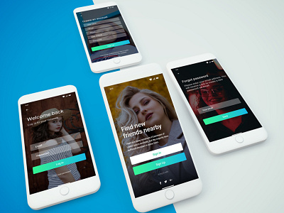 Find Your Near by Friend App Design
