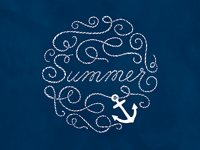Summer anchor hand lettering illustration lettering nautical rope summer swashes typography