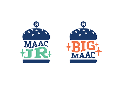 MAAC Burgers big mac burgers glimmers illustration logo marketing typography
