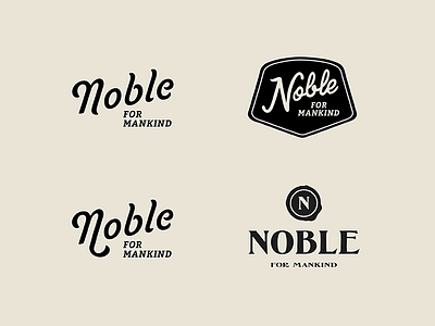 Noble for Mankind design lettering logo type typography