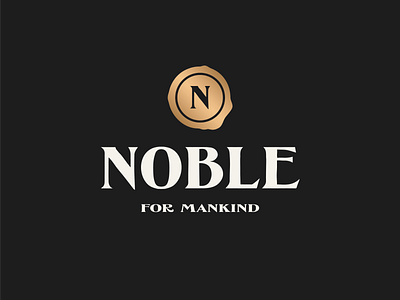 Noble for Mankind grooming lettering luxury type typography wax seal