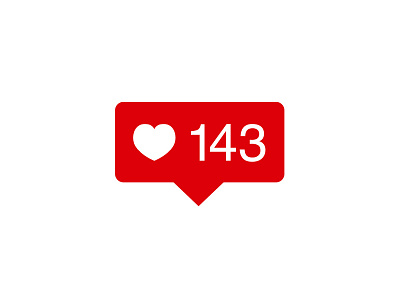 143 Likes 143 heart instagram like likes love notification type typography valentine