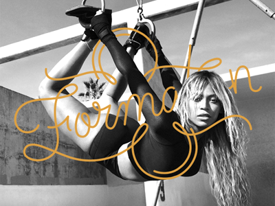 Formation - Weaved weave typography type lines lettering formation coordination beyonce