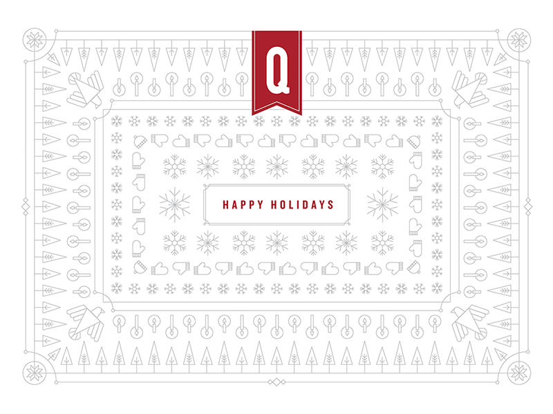 Holiday Pattern lines illustration pattern celebrate trees dove candles snowflakes christmas festive card holiday