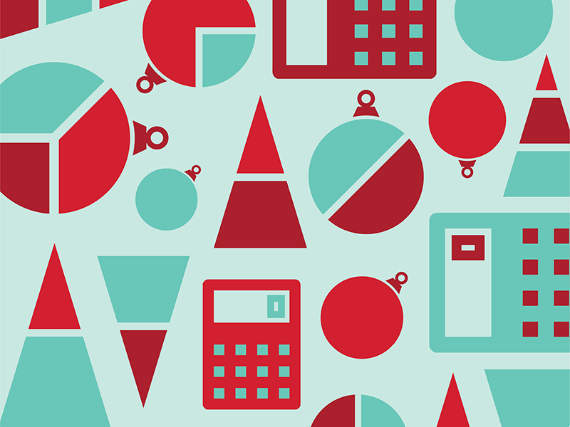Holiday Budgets trees ornaments calculator budget festive christmas holiday