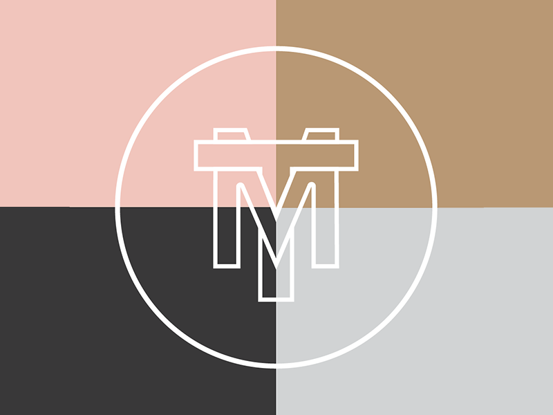 monumental things monogram interlock line typography type mt