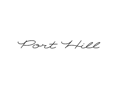 Port Hill clothing lettering line logo minimal retail